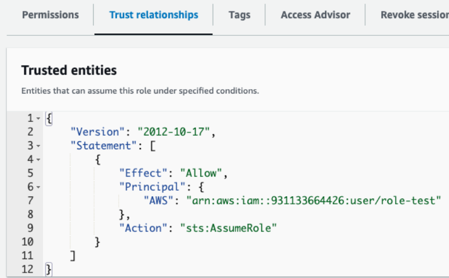 AWS IAM Role Policy